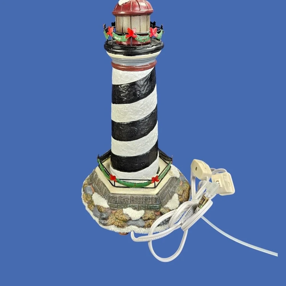 St Nicholas Square Lighthouse Lighted Christmas Village Decoration Ceramic Works